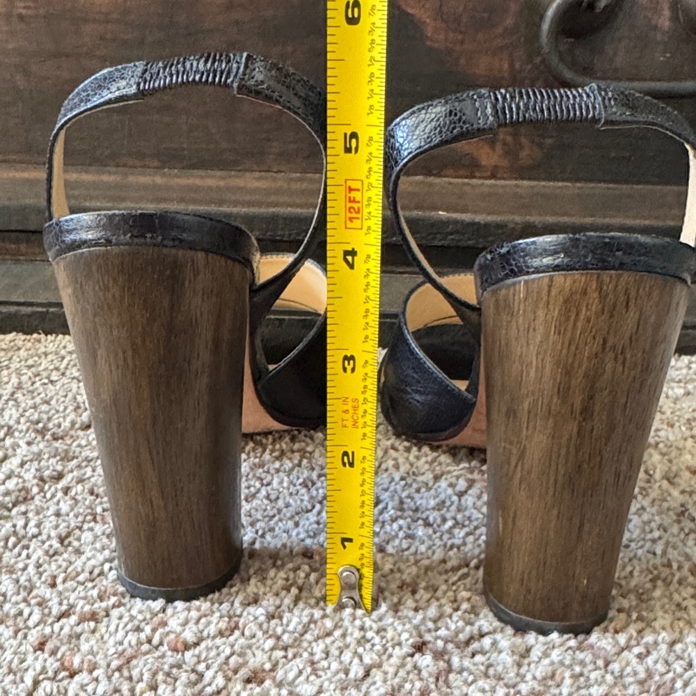 Talbots Black Open-Toe Heels - Picture 5 of 11